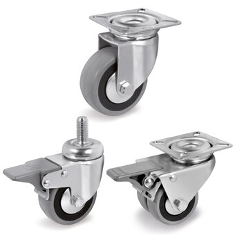 Rubber castors